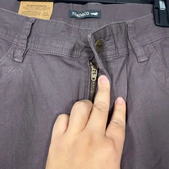 Toad & Co Womens Earthworks Wide Leg Crop Pant, Raisin, 14 - Picture 3 of 5